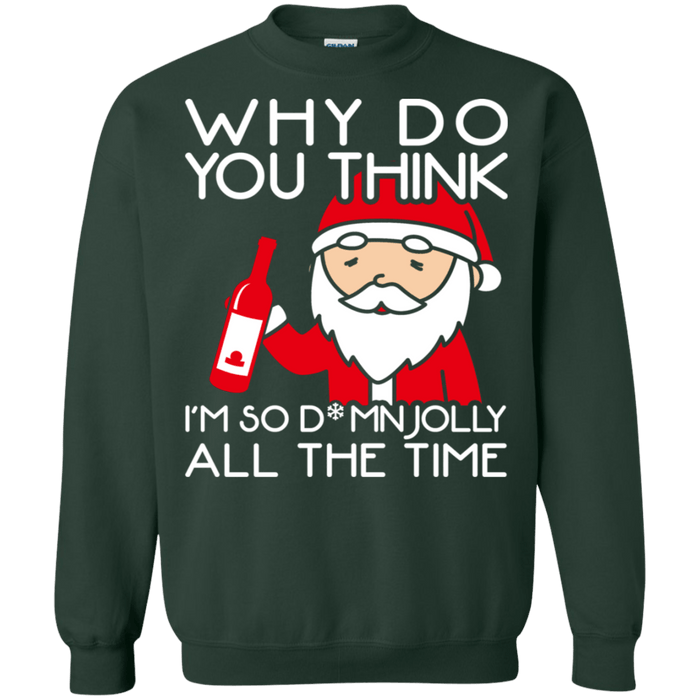 Jolly St Nick Beer Drinking Santa Ugly Christmas Sweater sweatshirt