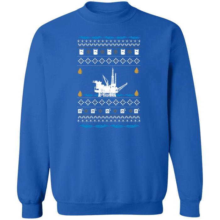 Ocean Oil Rig Ugly Christmas Sweater