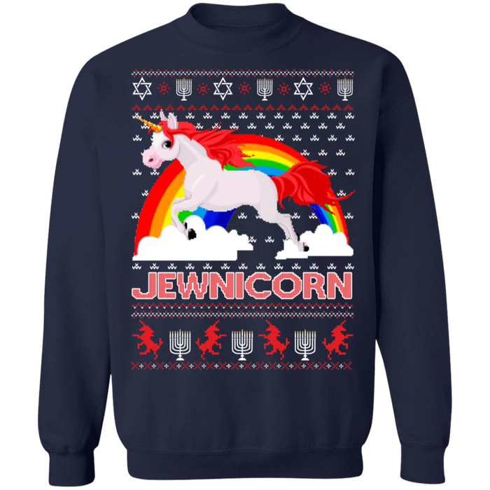 Jewnicorn version 2 Ugly Christmas Sweater sweatshirt