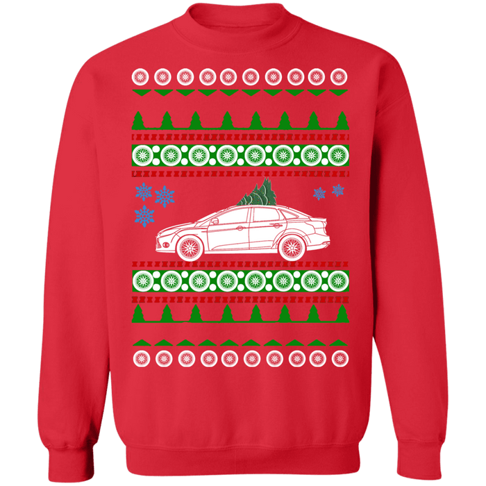 Ford focus sedan 3rd gen 2012 ugly christmas sweater