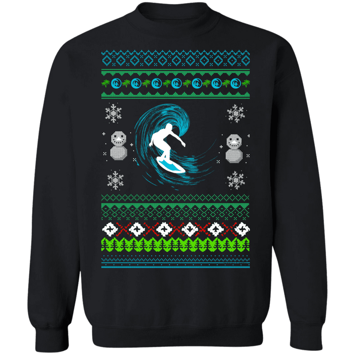 Surfer Ugly Christmas Sweater Sweatshirt