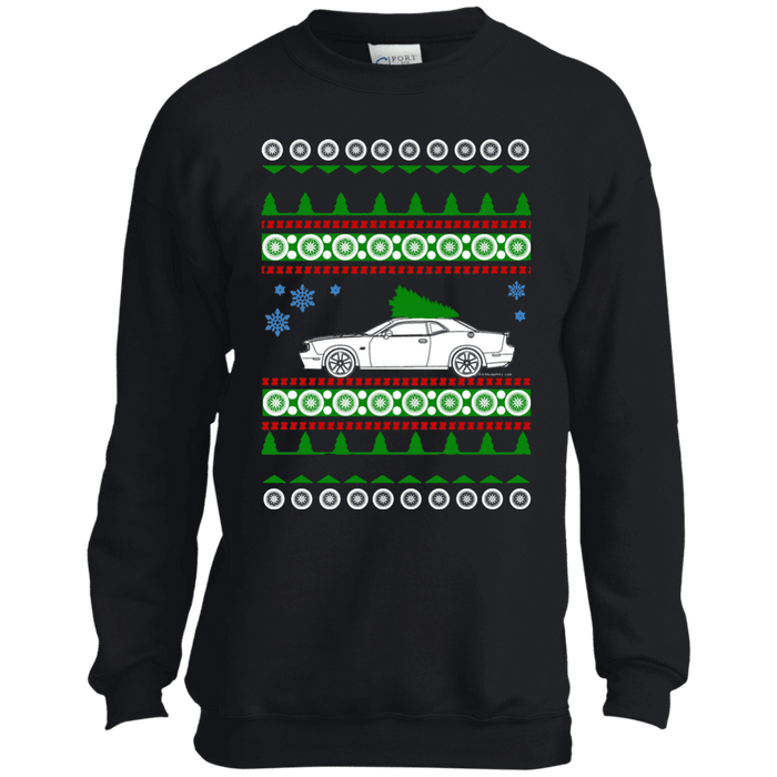 car like a Challenger Youth Ugly Christmas Sweater