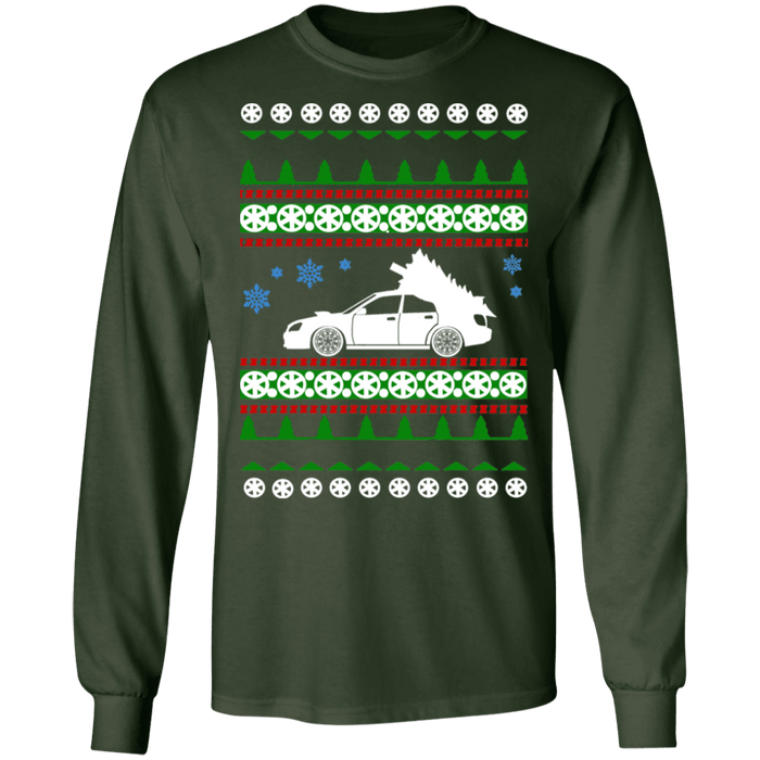 JDM Car like a Subaru WRX STI Blobeye Ugly Christmas Sweater long sleeve t-shirt