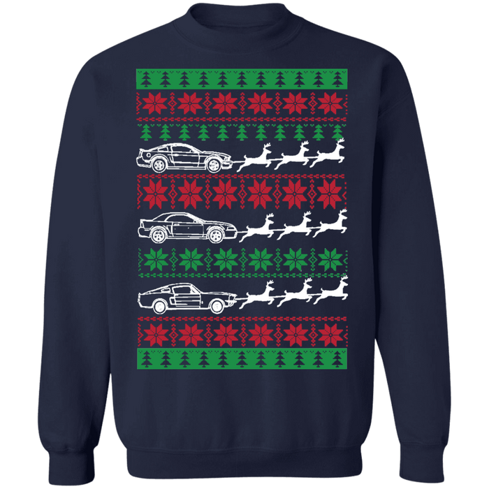 Generations of Ford Mustangs Ugly Christmas Sweater