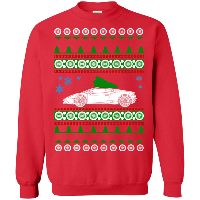 Exotic Car Ugly Christmas Sweater for Lamborghini Huracan Owner sweatshirt