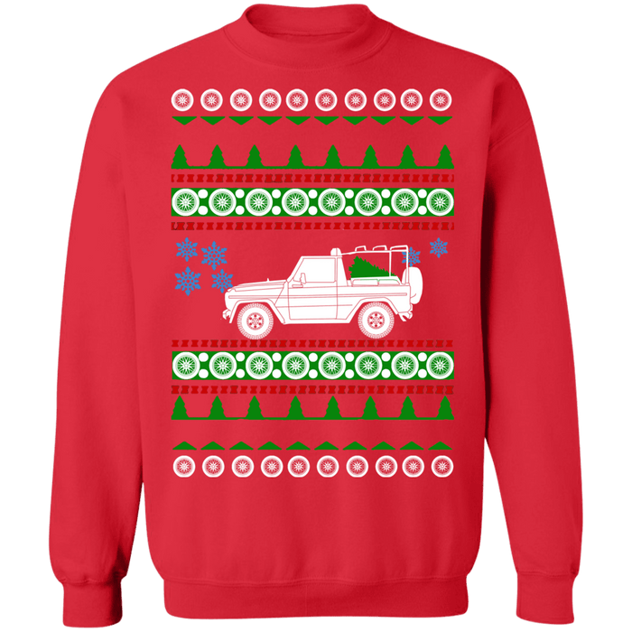 German SUV Mercedes 240GD Ugly Christmas Sweater sweatshirt