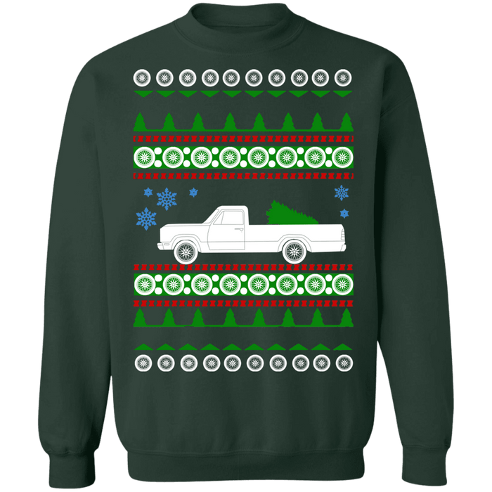 Pick Up Truck american car or truck like a  Ram D100 1989 Ugly Christmas Sweater sweatshirt