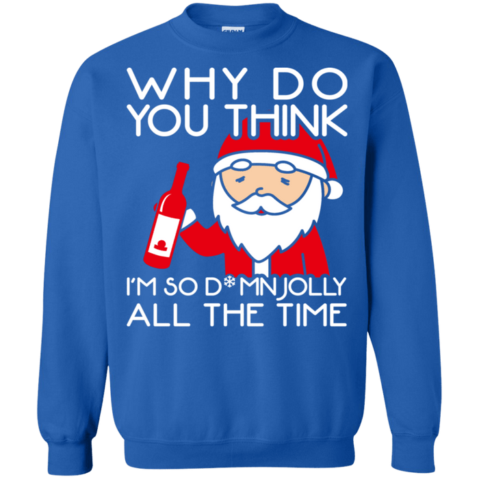 Jolly St Nick Beer Drinking Santa Ugly Christmas Sweater sweatshirt