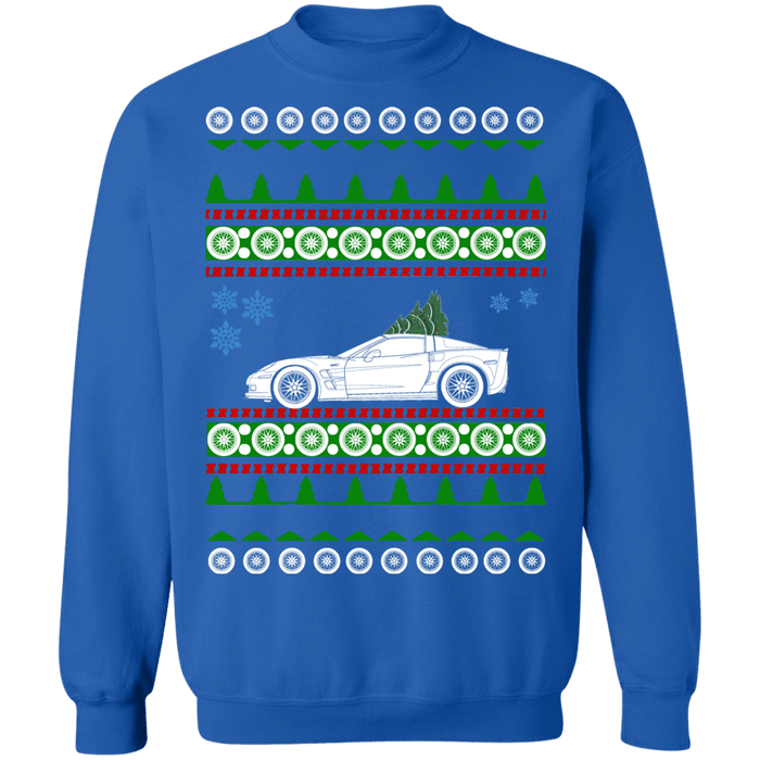 Corvette C6 Ugly Christmas Sweater new tree