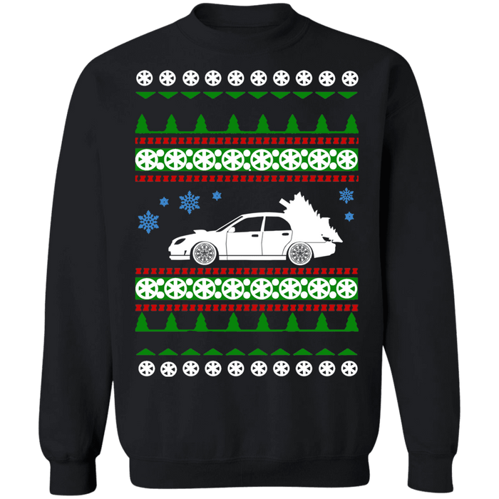 JDM car like a Hawkeye WRX STI Ugly Christmas Sweater Sweatshirt