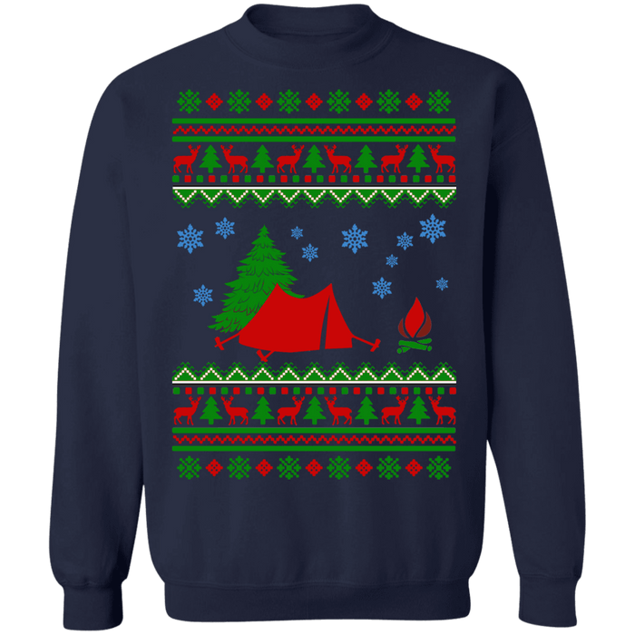 Camping is in tents ugly christmas sweater