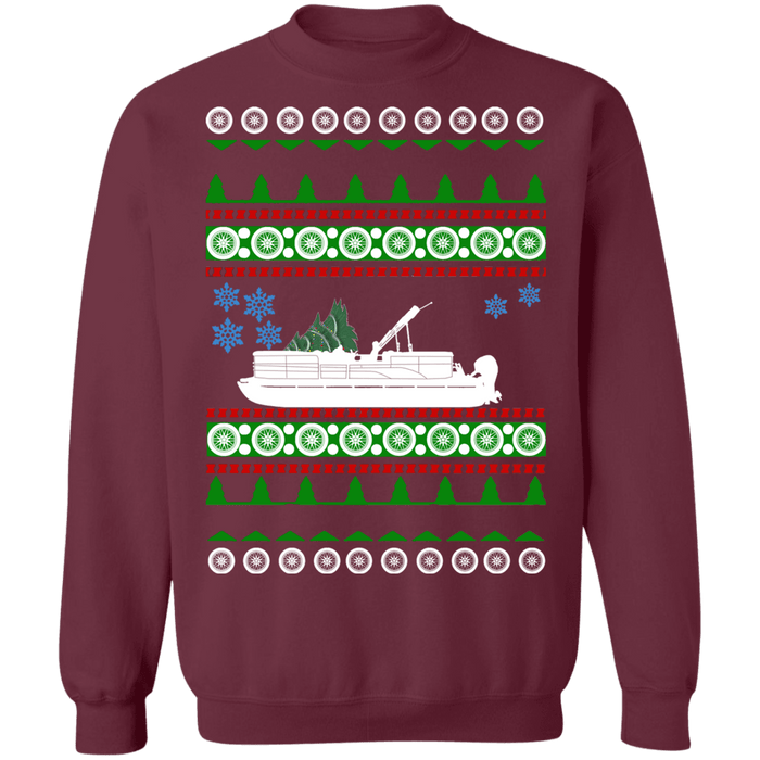 Pontoon Boat Ugly Christmas Sweater