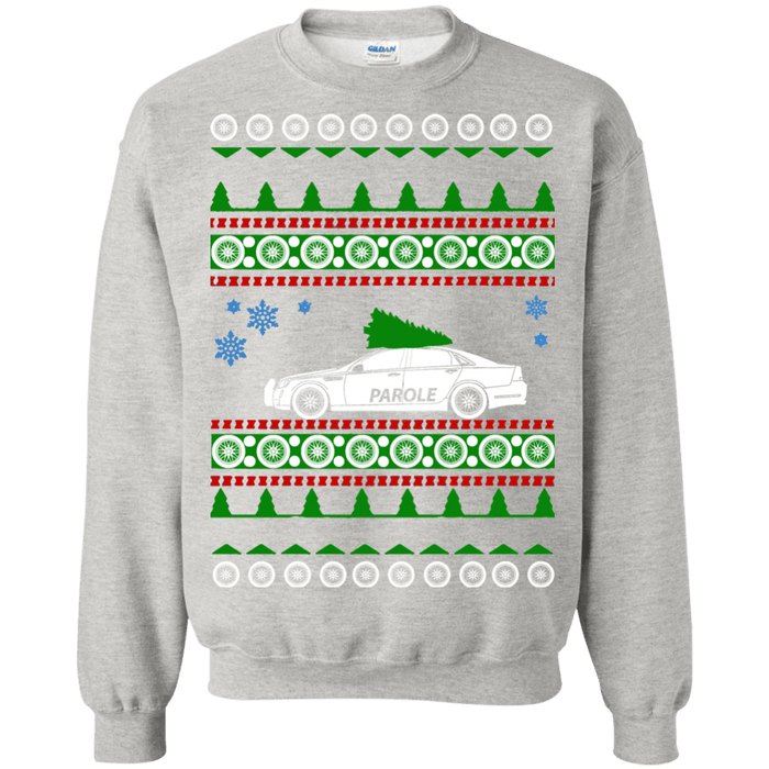 parole police car ugly christmas sweater sweatshirt