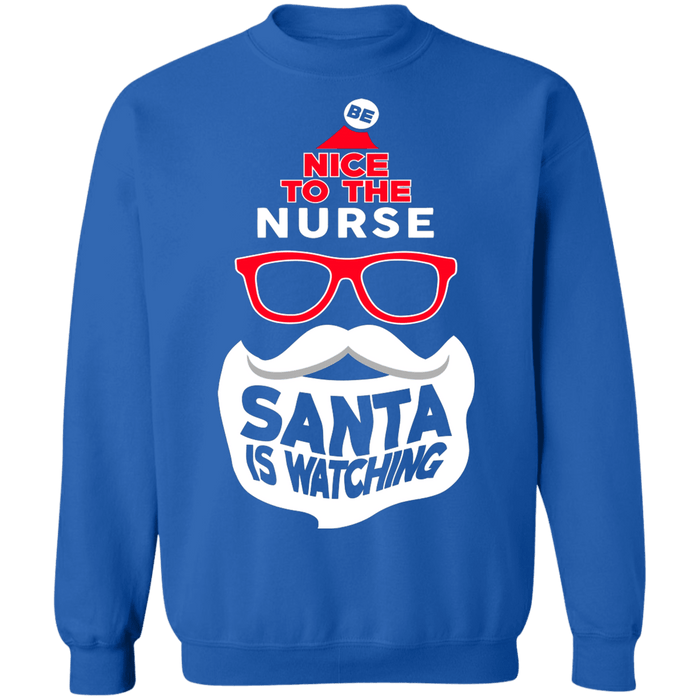 Be Nice to the Nurse Ugly Christmas Sweater Sweatshirt