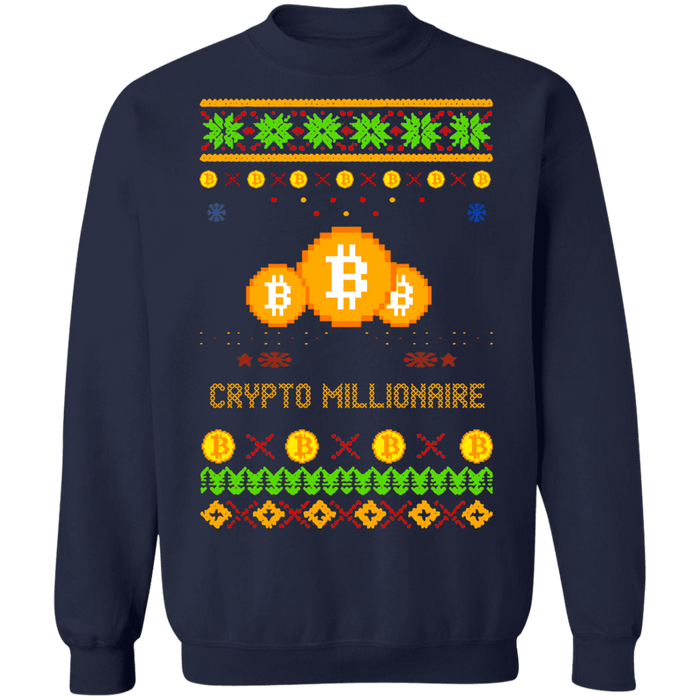 Crypto Millionaire Ugly Christmas Sweater Sweatshirt