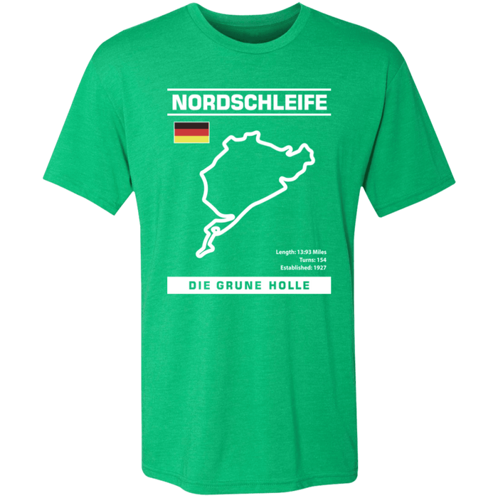 Nordschleife Die Grune Holle Track Outline Series Tri-blend T-shirt