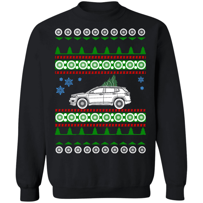 SUV off road american vehicle Compass 2019 Ugly Christmas Sweater sweatshirt