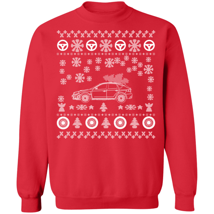 Japanese Car WRX STI hatchback ugly christmas sweater v3