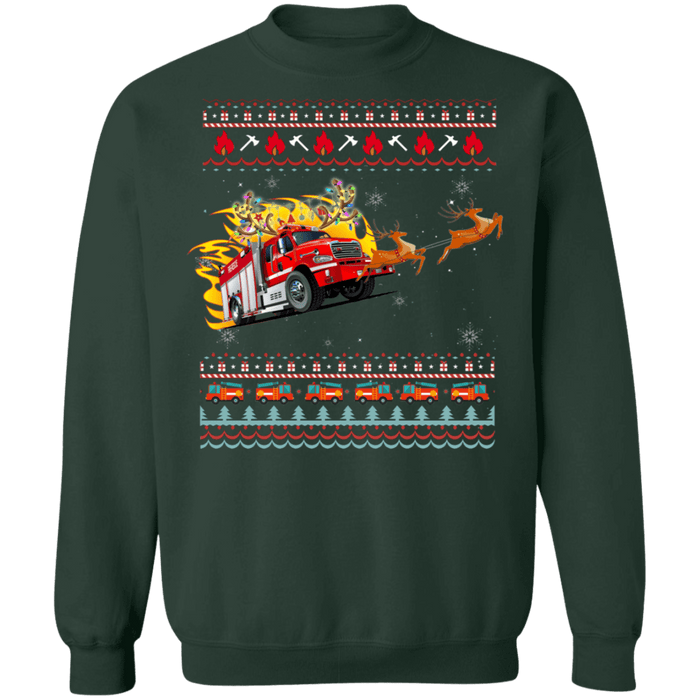 Firetruck Firemen ugly Christmas Sweater sweatshirt