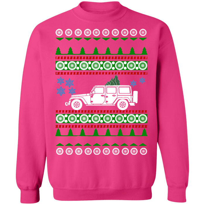 off road american vehicle 2017 JK 4 door ugly christmas sweater