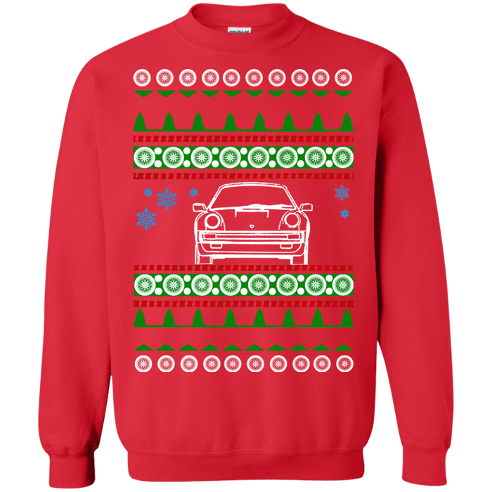 German Car porsche style front view 911 turbo 1987 ugly christmas sweater sweatshirt