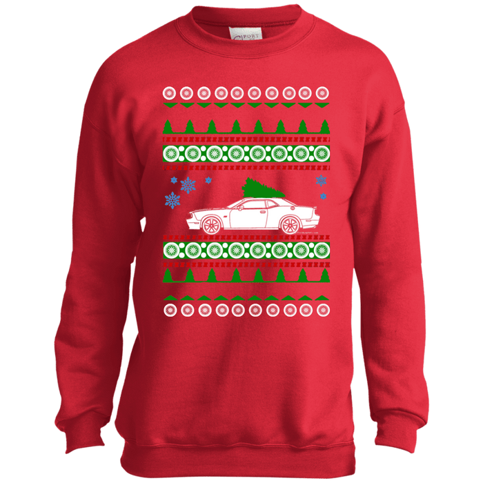 car like a Challenger Youth Ugly Christmas Sweater