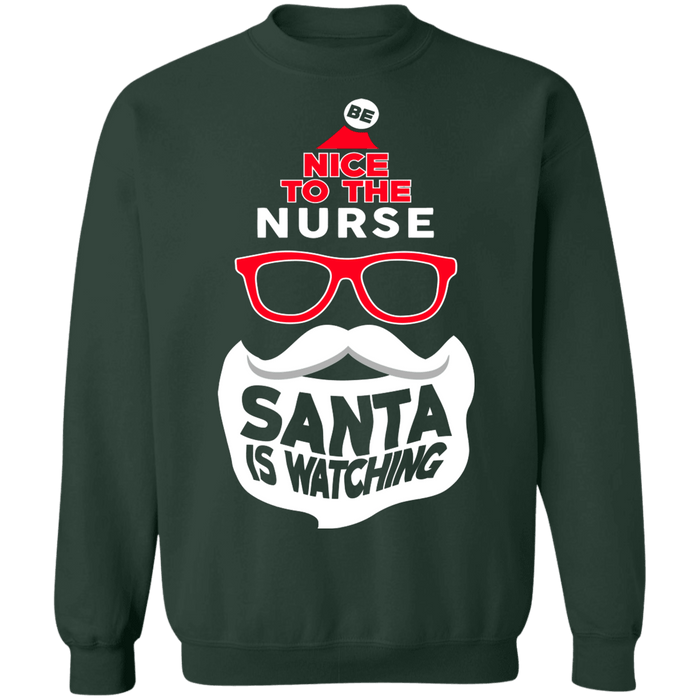 Be Nice to the Nurse Ugly Christmas Sweater Sweatshirt