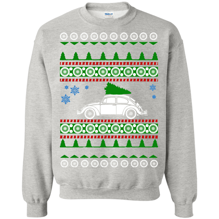 German car Bug Beetle 1953 Oval Window Ugly Christmas Sweater car like a sweatshirt