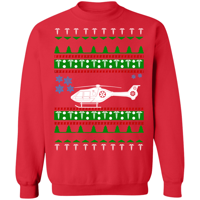 Airlift Helicopter EMT Paramedic Nursing Ugly Christmas Sweater Sweatshirt