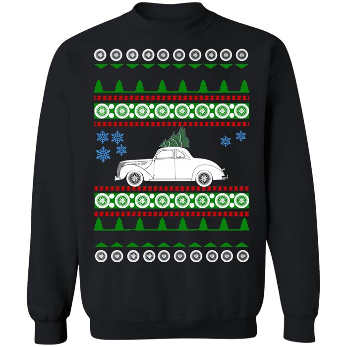 Ford Coupe 1937 Ugly Christmas Sweater