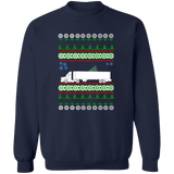 Semi Truck Ugly Christmas Sweater Sweatshirt Conventional single axle