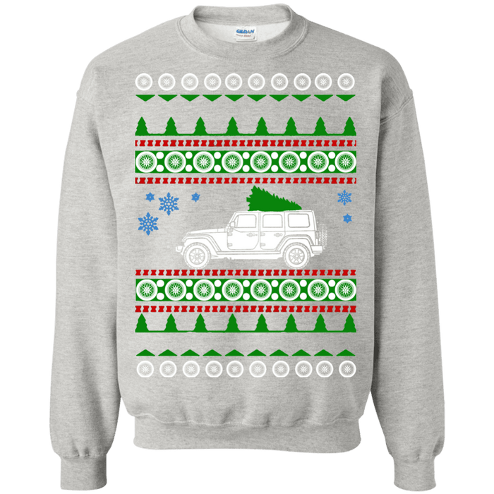 off road american vehicle Wrangler 4 door Ugly Christmas Sweater sweatshirt