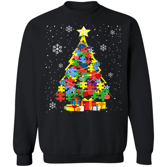 Autism Christmas Tree Holiday Sweater sweatshirt