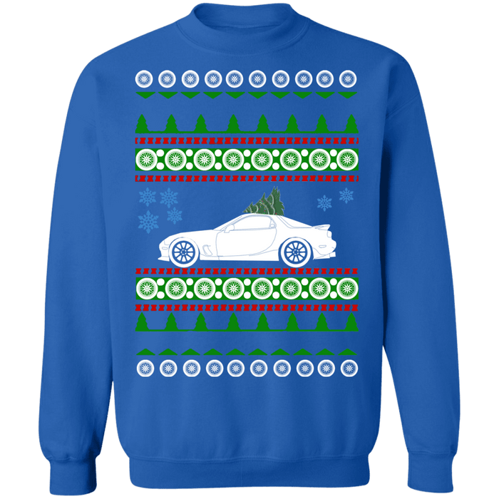 Car like a 3rd gen Rx-7 Ugly Christmas Sweater Sweatshirt new tree