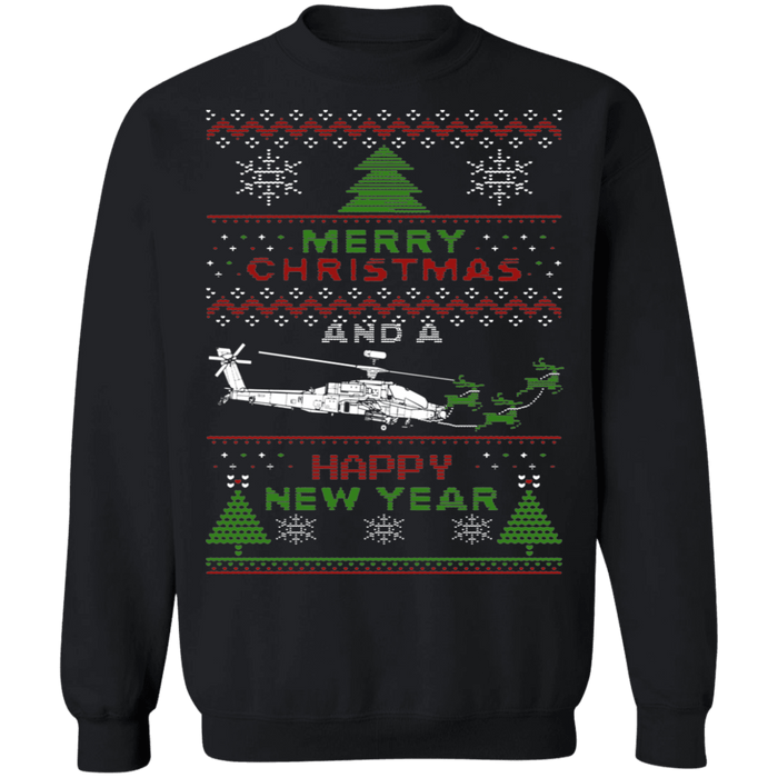 Apache Helicopter Ugly christmas sweater Sweatshirt