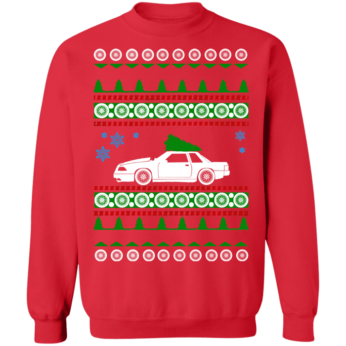 Ford Mustang 1988 Notchback Ugly Christmas Sweater Sweatshirt sweatshirt