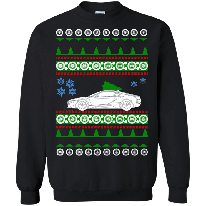 Electric Car BMW i8 Ugly Christmas Sweater sweatshirt