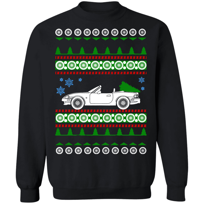 Mazda Miata Eunos NB 2nd Generation Ugly Christmas Sweater Sweatshirt sweatshirt