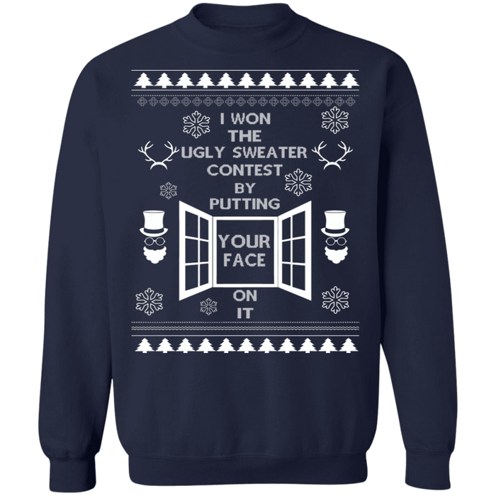 Funny I won the ugly Christmas Sweater Contest ugly sweater sweatshirt