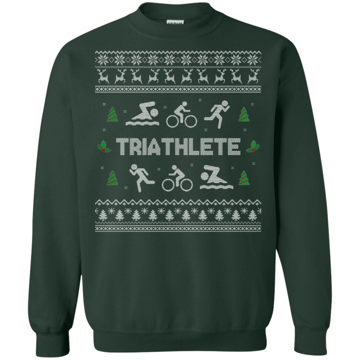 Triathlon Ugly Christmas Sweater Bike Run Swim Cycle sweatshirt