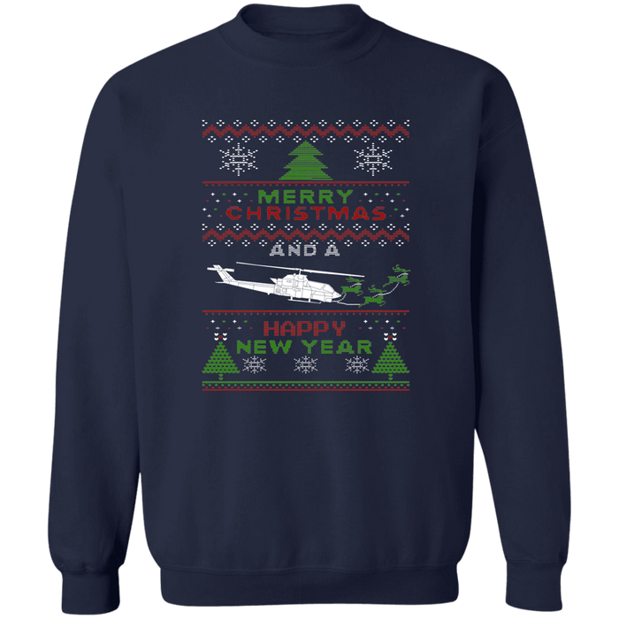 AH 1G Helicopter Ugly Christmas Sweater Sweatshirt