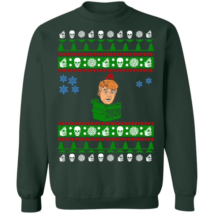 Trump Dumpster Fire 2020 Ugly Christmas Sweater