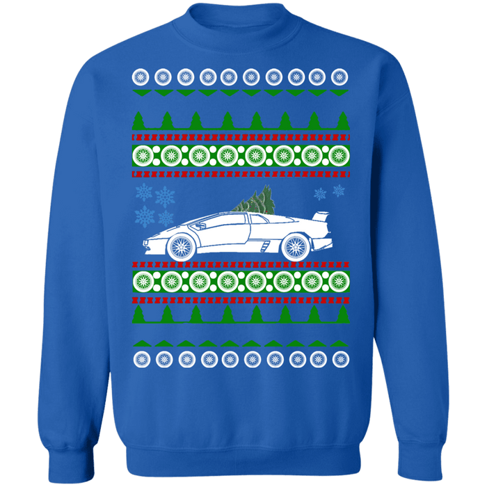 Exotic Car like Diablo Lamborghini Ugly Christmas Sweater