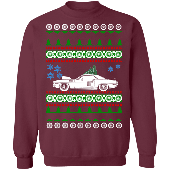 Plymouth Barracuda Ugly christmas Sweater 1971