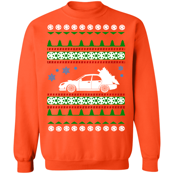 JDM car like a Hawkeye WRX STI Ugly Christmas Sweater Sweatshirt