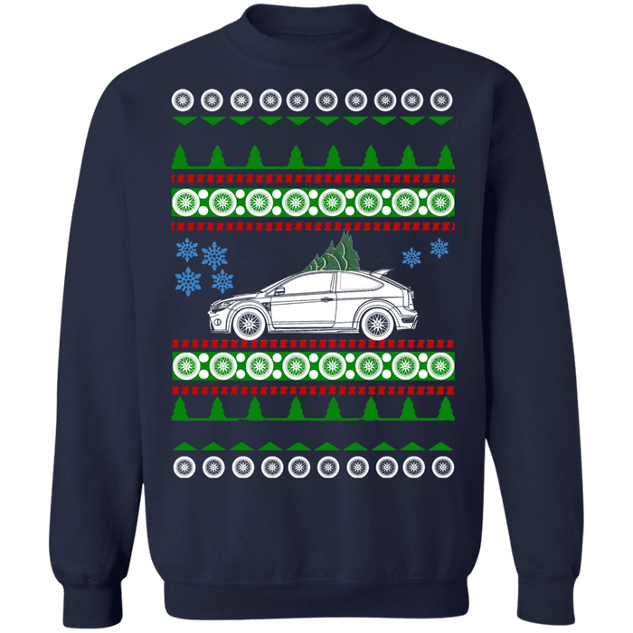 2nd version Ford Focus RS Ugly Christmas Sweater