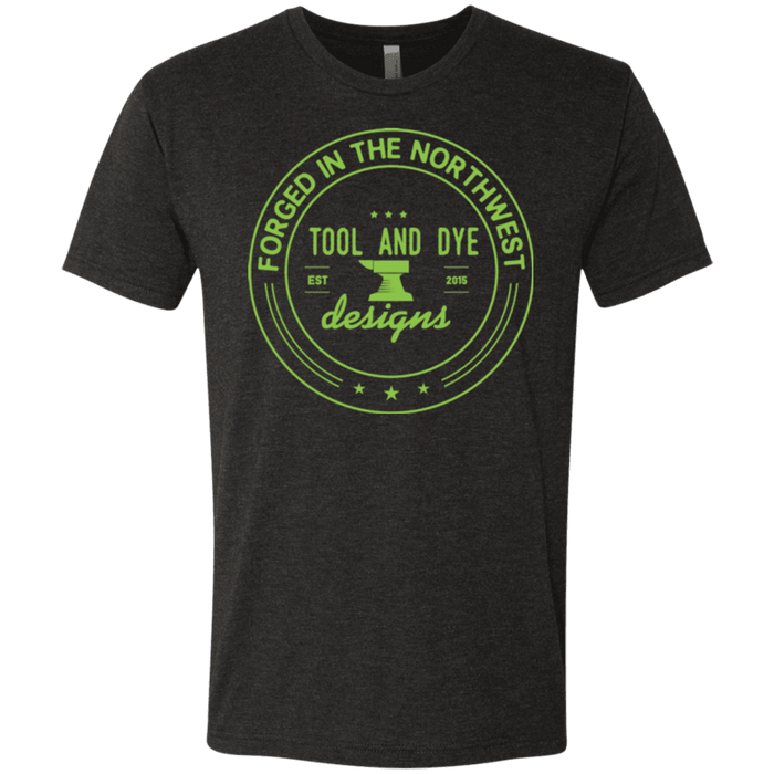 Tool and Dye Forged green logo mens tri-blend