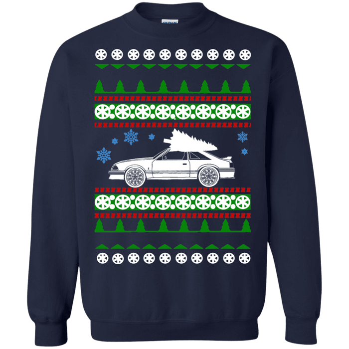 Ford Mustang FoxBody 1980s Ugly Christmas Sweater sweatshirt Tool and Dye Designs
