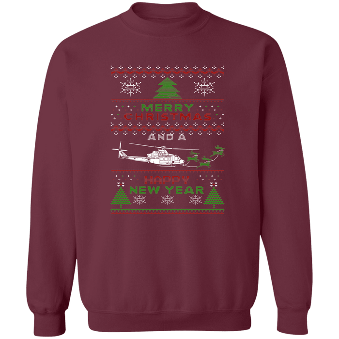 UH-1Y Helicopter Ugly Christmas Sweater Sweatshirt