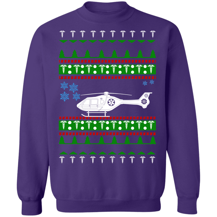 Airlift Helicopter EMT Paramedic Nursing Ugly Christmas Sweater Sweatshirt